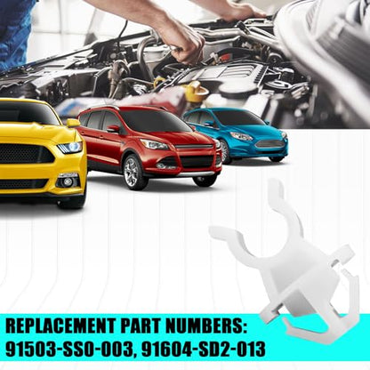 Hood Prop Rod Clip Car Engine Hood Support Bar Prop Rod Retainer Clip Holder Grommet Clamps, 91503-SS0-003 91604-SD2-013 Engine Hood Body Stay Clips Car Accessories for Honda Accord RDX(3PCS)