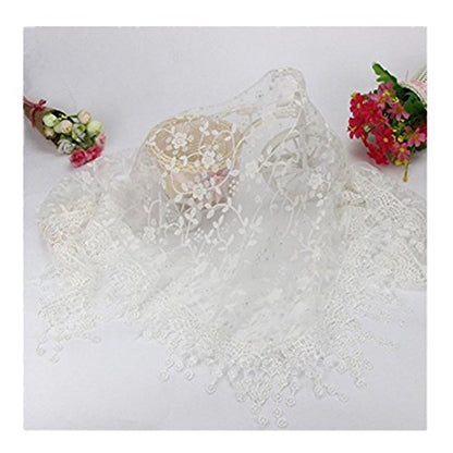 Luxury Newborn Boy Girl Baby Photography Props Wrap Lace Yarn Cloth Blanket (White) - color: White