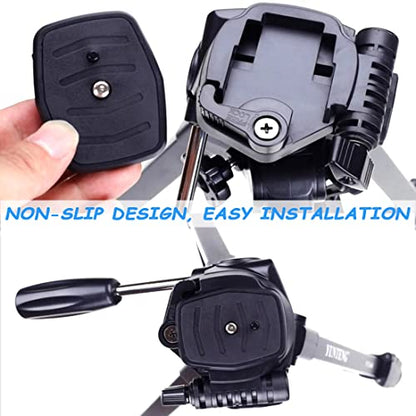 35mm (1-3/8") Quick Release Plate, Universal Tripod Mount Adapter with Anti-Twist Lock for 35x35mm Square Socket Tripod Heads - size: 35 MM