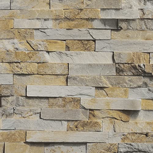 VaryPaper Slate Brick Wallpaper Peel and Stick Stone Wallpaper 15.7''x315'' Self Adhesive Removable Brick Wall Paper Roll Waterproof Brick Contact Paper for Walls Kitchen Bedroom Fireplace Chimney - color: Slate Brick, size: 15.7" x 315"