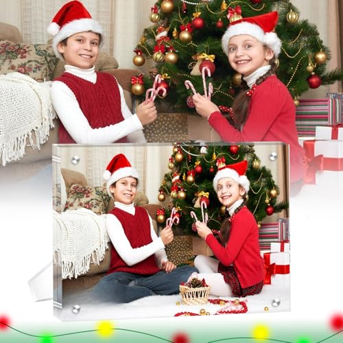 1 Pack(8×10) Acrylic Picture Frames Clear Magnetic Photo Frames Freestanding Lucite Acrylic Block Frame Frameless Desktop Display for Home Office - size: 8"x10"-1Pack