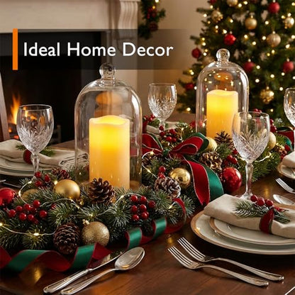 Homemory 3"x6" Flameless Candles, Outdoor Waterproof, Battery Operated LED Pillar Candles with Remote Control and Timer, Plastic, Long Lasting - size: 3"x6"6"