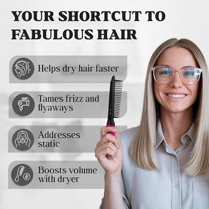 Herstyler Hair Straightening Comb - Straightener Comb for Flat Iron - Makes Styling Easy - Get Straight Hair in Minutes (Pink) - color: Pink