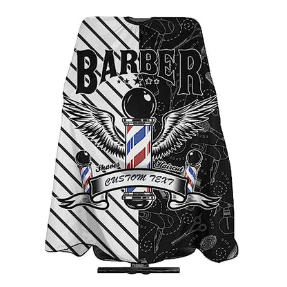 Custom Barber Cape, Personalized Haircut Salon Cape for Men - color: Barber-salon 1