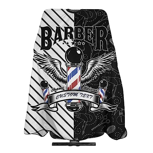 Custom Barber Cape, Personalized Haircut Salon Cape for Men - color: Barber-salon 1