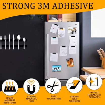 Paired A+B Magnets Tapes, (6.5FT X 0.6" W x 2 Pack), a b Magnetic Tapes with Adhesive Backing Match to Use, Flexible Magnet Strips for DIY Craftings - style: 6.5FT x 0.6IN x 2Pack