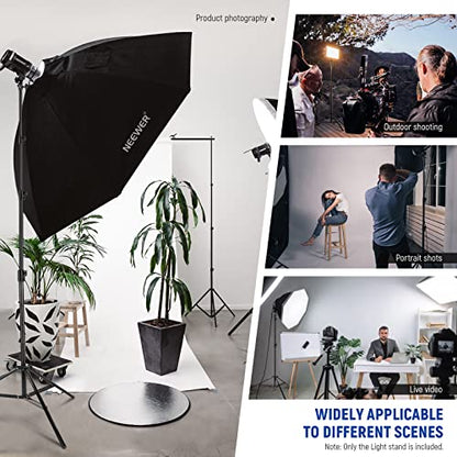NEEWER 13ft/4m Air Cushioned Light Stand, Heavy Duty All Metal Photography Tripod Stand with 1/4” to 3/8” Reversible Spigot, 3 Way Mounting Interface & Metal Locking Knobs, Max Load 6.5lb/3kg - size: 400cm