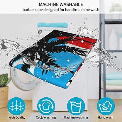 Puerto Rico Barber Cape With Adjustable Closure, Hairdressing Haircut Apron Barber Cover Gown For Hairdresser Styling Home - color: Boricua