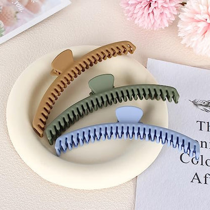 Hold Everything Hair Claw Clips for Thick and Thin Hair Big Hair Barrettes for Women and Girls Straight Wavy and Curly Hair Strong Hold Claw Clip with 52 teeth (7-Color) - color: 52 teeth-7