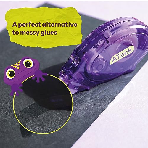 ATack Double Sided Tape Roller Runner for Scrapbooking 4-Pack (0.3-inch x 360-Inch) Acid-Free Double Sided Glue Tape Roller Dispenser for Scrapbooking, Card Making and Crafts - Archival-Safe - size: 0.3-inch by 360-Inch, 4-Pack