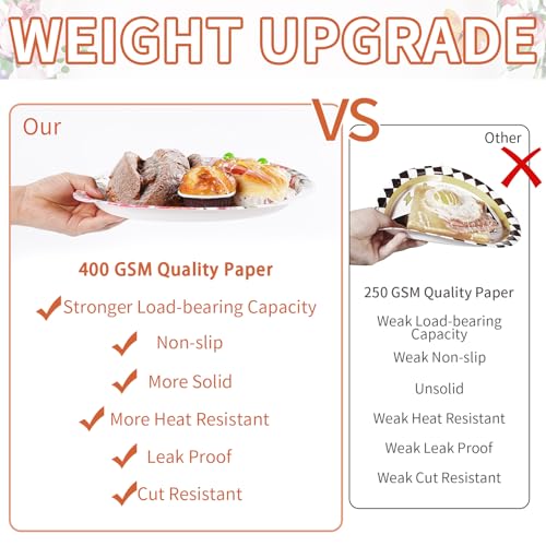 Grencian 50Pcs Floral Oval Paper Plates 10" x 12" Disposable Pink Rose Floral Party Plates Spring Pink Flower Dinnerware for Wedding Tea Party Birthday Bridal Baby Shower Mother's Day Decorations - style: 50Pcs Pink Oval Floral Kit