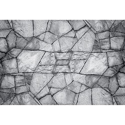 Laeacco 12x8ft Retro Brick Wall Texture Backdrop, Abstract Geometry Pattern Photography Background Shabby Stone Bricks Backdrop Cover for Theme Party Decor Kids Adult Studio Photo Booth Props - size: 12x8ft