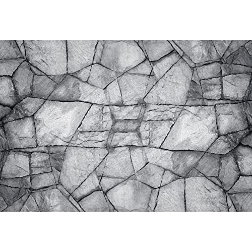 Laeacco 9x6ft Retro Brick Wall Texture Backdrop, Abstract Geometry Pattern Photography Background Shabby Stone Bricks Backdrop Cover for Theme Party Decor Kids Adult Studio Photo Booth Props - size: 9x6ft