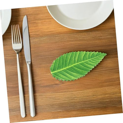 200pcs Reusable Sushi Plate Leaf Ornaments Green Artificial Leaves for Sashimi Dish Decoration Japanese Style Restaurant Sushi Decor for Cold Dishes and Food Photography