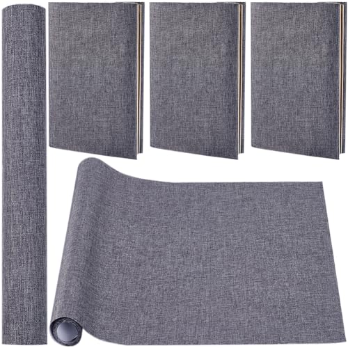 CRASPIRE 51 x 11.8 Linen Book Cloth Dark Gray Books Binding Fabric Surface Paper Backed Bookcover Densely Woven Cloth Books Album Scrapbooking Archival Covering Protector Bookbinding Supplies - color: Dark Gray