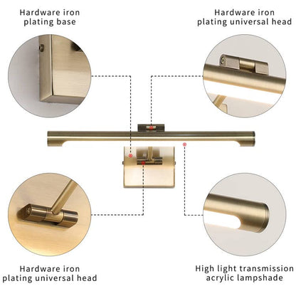 Joosenhouse LED Picture Lights for Paintings Bronze Finish 16.53" Long Swing Arm Display Wall Art Light 7W Gallery Hallway Lighting Over Pictures,Hardwired Connection 3000K - color: Antique Bronze, size: Non-Dimmable 16.53" Long
