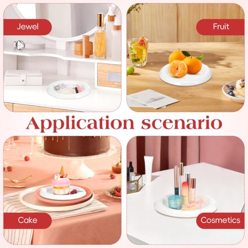 ABOOFAN Ceramic Dessert Plate 8.26In Multifunctional Trinket Dish Jewelry Tray Fruit Plate Appetizer Serving Tray Minimalist Home Decor