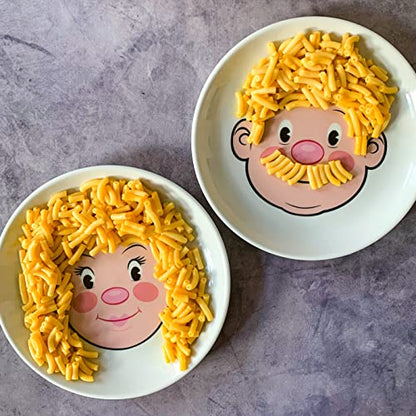 Genuine Fred MS. FOOD FACE Kids' Ceramic Dinner Plate - style: MRS. FOOD FACE
