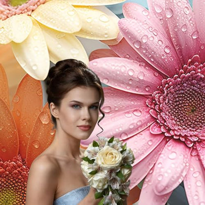Colorful Daisy Flower Backdrop Background for Photography 5x7ft Photobooth Professional Photo Backdrop Curtains Video Photography Studio Photo Backgrounds Banner Booth Background Screen Parties - color: Colorful Daisy Flower