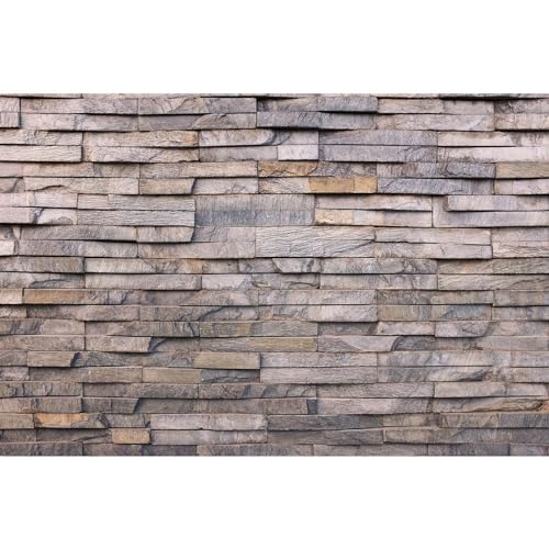 Brick Wall Backdrop Stone Wall Texture Photography Background Vintage Stone Wallpaper Backdrop Rustic Brick Wall Backdrops Birthday Cake Table Portrait Video Shoot Studio Props Vinyl 5x3ft - color: Brick_Grey, size: 5x3ft