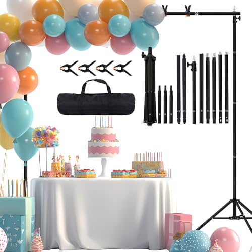 10x7 ft Backdrop Stand, Maxztill Adjustable Photo Studio Background Stand Support Kit, Banner Stand for Parties Wedding Photography Decoration with Carrying Bag