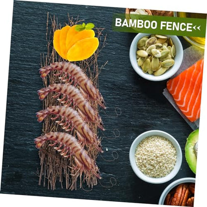 3Pcs Sushi Serving Plate Rustic Japanese Decor with Decorative Fence Design for Sashimi Food Photography and Table Ornaments