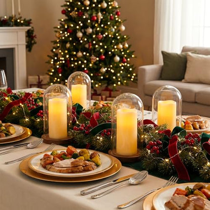 Homemory 3" x 6" Waterproof Flameless Candles, Outdoor Indoor Battery Operated LED Pillar Candles with Remote Control and Timer, Plastic, Long Lasting, Set of 6 - size: Set of 6,3"x6"