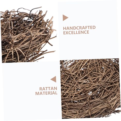 Hemobllo Bird Nest Decor Handmade Rattan Bird Nest for Easter Party Prop Photo Prop and Garden Decoration for Home and Event Styling