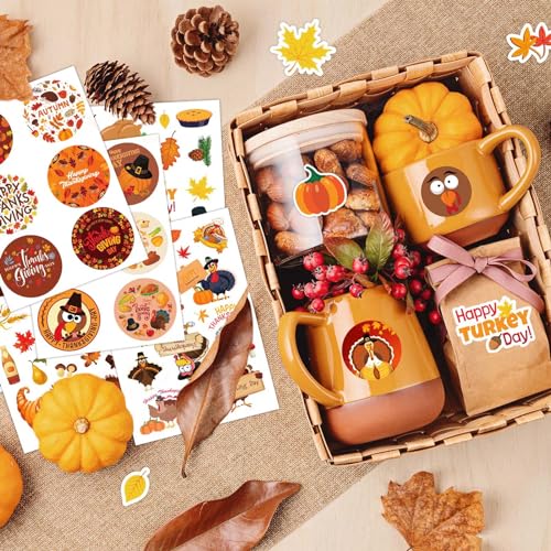 Joy Bang 300 PCS Thanksgiving Stickers for Kids, 24 Sheets Happy Thanksgiving Fall Sticker Turkey Stickers Crafts for Kids, Friendsgiving Party Favors Supplies Games Activities Gifts - style: Thanksgiving