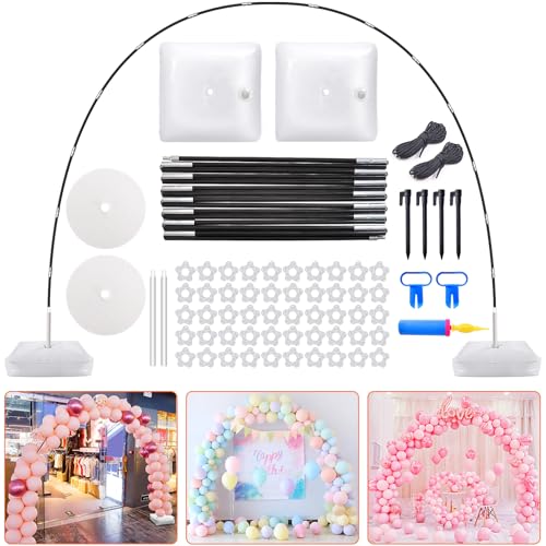 Chamvis Balloon Arch Kit, 9FT Height & 10FT Width Adjustable Balloon Arch Stand Frame Garland Stand: Wedding Baby Shower Birthday Photo Backdrop - style: Arch