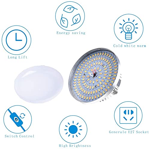Skytex 2Pack 85W Photography Light Bulb 2700-6400K Colour Temperatures Dimmable Tricolor LED Bulbs Softbox Bulb in E27 Socket for Photography Photo Video Studio Lighting Softbox - style: 2 pack led85w