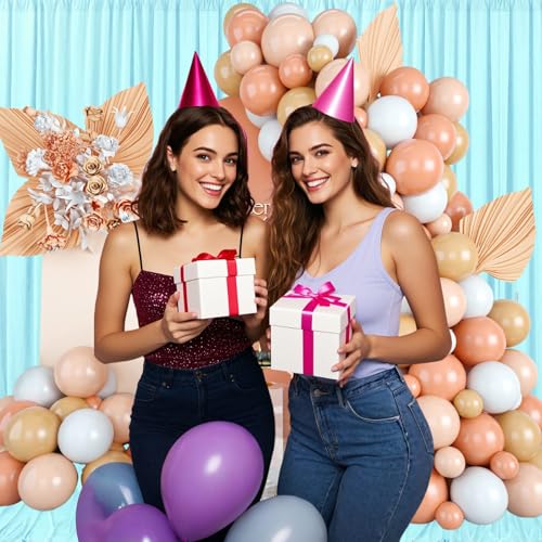 10ft x 10ft Lake Blue Backdrop Curtains for Parties, Fabric Satin Background Curtain with Rod Pockets for Weddings, Birthday, Baby Shower, Photography, Graduation Party Backdrop Drapes, 2 Panels - color: Lake Blue