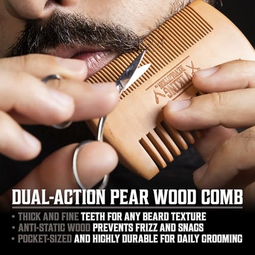 Viking Revolution - Ultimate Beard Kit - Beard Grooming Kit with Beard Brush, Beard Comb, Beard Balm, Beard Oil, Beard & Moustache Scissors - Gifts for Men - size: 5 Piece Set