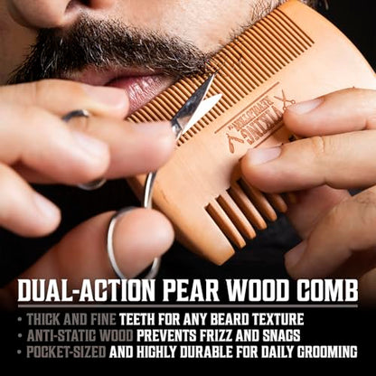 Viking Revolution - Ultimate Beard Kit - Beard Grooming Kit with Beard Brush, Beard Comb, Beard Balm, Beard Oil, Beard & Moustache Scissors - Gifts for Men - size: 5 Piece Set