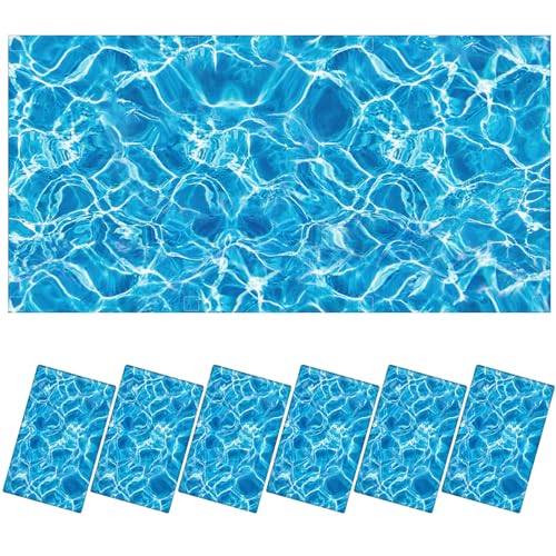 6 Pcs Fluorescent Light Covers for Ceiling Lights with 48 Magnets Decorative Magnetic Light Filters for Classroom Office Kitchen Decoration(Ripple) - color: Ripple