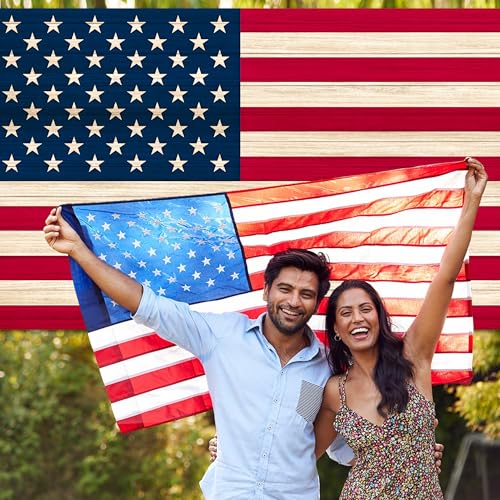 American Flag Backdrop 10x8 FT 4Th of July Independence Day Patriotic Photo Backdrops Rustic Brown Wooden Board Background Large Floor Wall Photo Booth Party Banner Anniversary Supplies - color: Red 2, size: 10x8 FT
