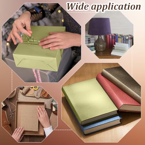 CRASPIRE 51x11.8 Inch Green Grassy Book Cloth Paper Backed for Book Cover Binding Weave Linen Fabric Surface Protector Book Binding Cloth for Adult Scrapbooking Album DIY Crafts - color: Green Grass