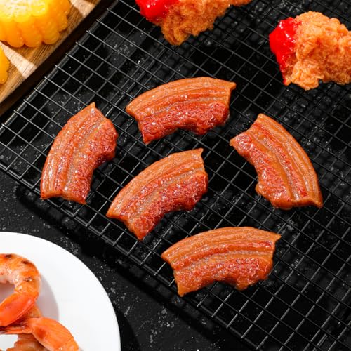 Vaguelly 5pcs Realistic Food Props Meat Model Simulation Bacon Toy Lifelike Decoration