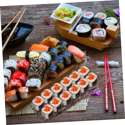iplusmile 3pcs Sushi Serving Fence Tray for Japanese Sashimi Seafood Rustic Lightweight Food Photography Kit Decorative Tabletop Plate for Sushi Restaurant and Home