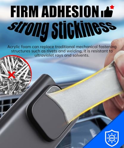Double Sided Sticky Pads, Heavy Duty Adhesive Squares Waterproof Heat Resistant, Strong Hold Mounting Tape for Crafts Photos Car Home Decor Outdoor Use, 48 Pcs 1.18x1.38 Inch