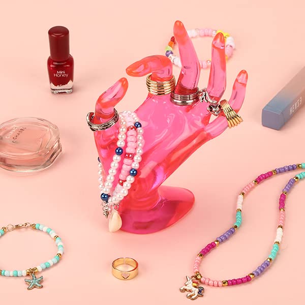 Jewelry Display Holder Bracelet Ring Watch Stand Support Holder Stand (Pink) - color: Pink