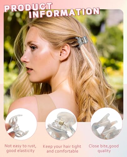 Claw Hair Clips Jaw Clamps - 12PCS Small Hair Claw Jaw Clamp for Thin Hair Styling Accessories Classic Hair Clamp for Women Girls (Sequins(Octopus)) - color: Sequins(Octopus)