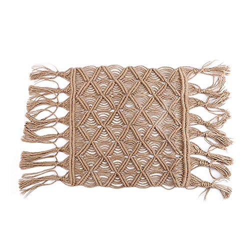 Zeroest Baby Photography Props Linen Blanket Newborn Photography Props Rug Boy Girl Photo Shoot Posing Burlap Macrame Photoshoot Backdrop (Medium)