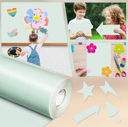 Inkspire Mint Green Bulletin Board Paper Roll,14.8FTx47IN Large Reusable Waterproof Erasable Classroom Wall Background Backdrop Paper,Fade-Resistant Fabric Wrapping School Decors Teacher Supplies - color: Mint Green