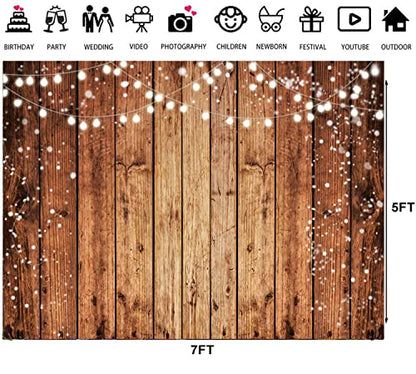 7x5ft Brown Wood Photography Backdrop Photographers Brown Photo Backdrop Retro Wood Wall Backdrop Baby Shower Birthday Party Banners Backdrop 216 - size: 7x5ft