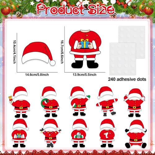 60pcs Christmas Theme Cutouts Santa Claus Bulletin Board Decorations Xmas Santa Claus Paper Cut-Outs Classroom Decor for Xmas Classroom DIY Craft Photo Wall Door Christmas Winter Party Supplies - style: Santa Claus