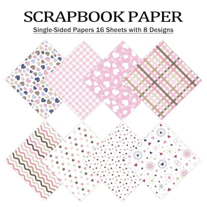 PRSTINCOL Scrapbook Paper,16 Sheets 4.1x5.8 Inch Painted Dots Style Scrapbook Supplies,Single-Sided Vivid Origami Decoupage Paper for DIY Crafts, Card Making, Art Journaling - color: Painted_Dots