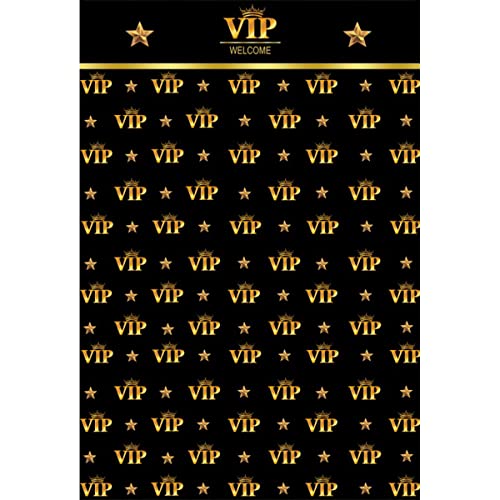 8x10ft VIP Photography Background VIP Red Carpet Event Backdrop Twinkle Golden Stars Backdrops for Photography Interior Wallpaper Decoration Baby Shower Girls Boys Birthday Studio Props - size: 8x10ft