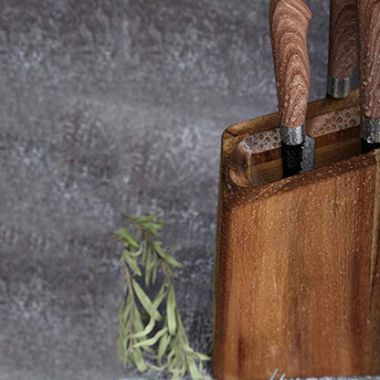 Resafy Magnetic Knife Wooden Block Knife Display Holder Rack Double Side Magnetic Stands with Strong Enhanced Magnets Kinves Strip Magnetic Knife Holder - color: Brown