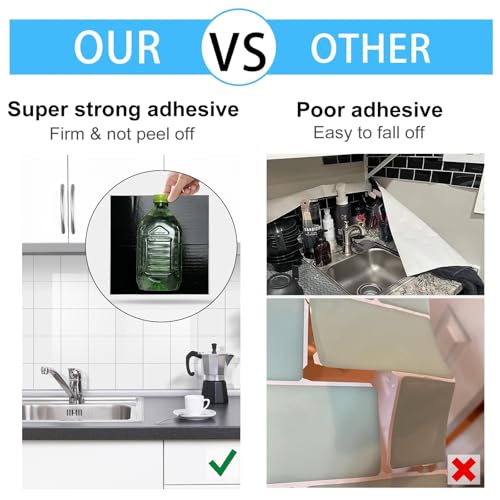 llDecoo Peel and Stick Tiles for Kitchen Backsplash, New Upgrade Design 9" x9" SPC Square Marble Tiles, Cream White Premium Mosaic Tiles(5-Sheet) - color: White, size: 5-sheet